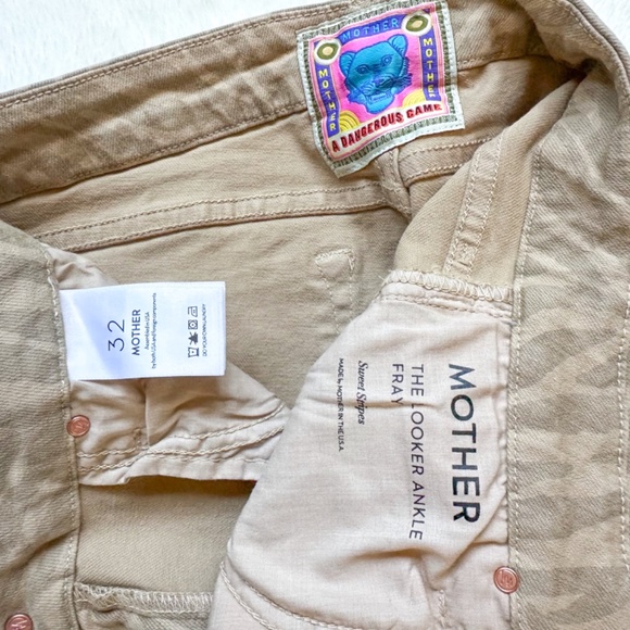 MOTHER The Looker Skinny Ankle Fray Cropped Sweet Stripes Stretch Jeans - Picture 6 of 11